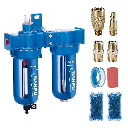 NANPU Zinc Alloy Coalescing Filter & Desiccant Dryer System, Poly Bowl by NANPU