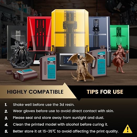 SUNLU 14K High Precision 3D Printer Resin 2KG, Standard 3D Printing Resin - Image 7