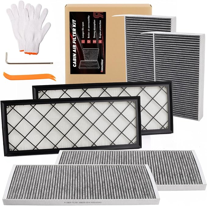 6-Pack HEPA Air Intake Filter & Upgrade Activated Carbon Cabin Air Filter Kit - Image 9