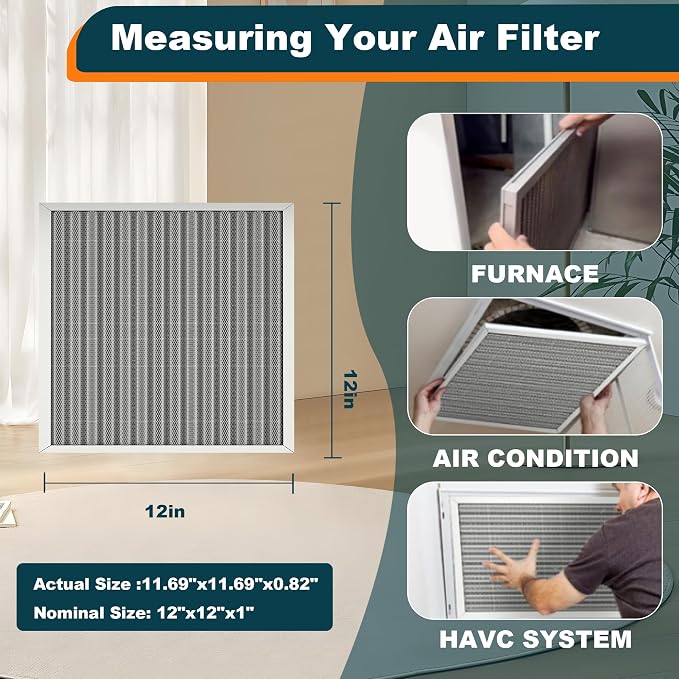 12x12x1 Reusable Air Filter, MERV 8, Permanent Electrostatic Air Filter - Image 2