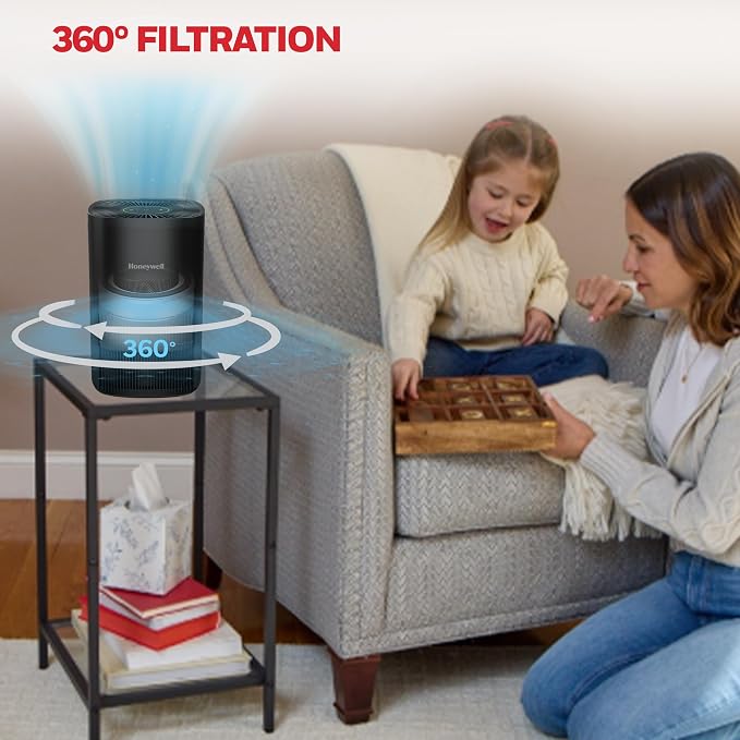 Honeywell Allergen Plus Compact Small Room HEPA Air Purifiers - Image 8
