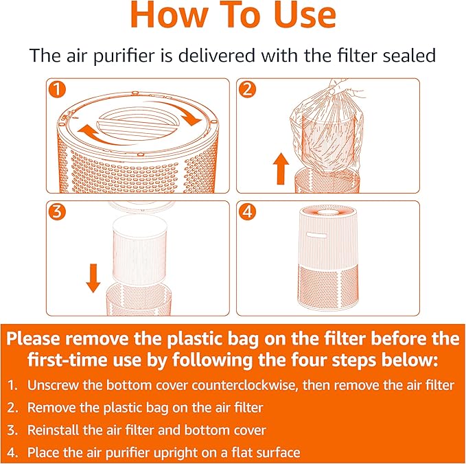 Amazon Basics Air Purifier for Home and Office, - Image 4