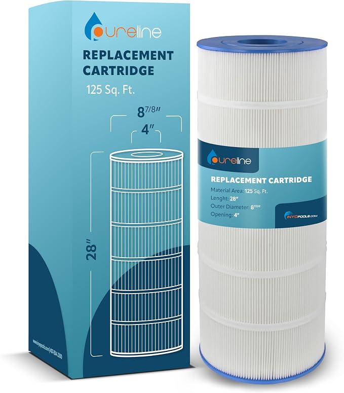 Pureline Pool Replacement Cartridge Filter, 125 Sq Ft, Compatible by Pureline