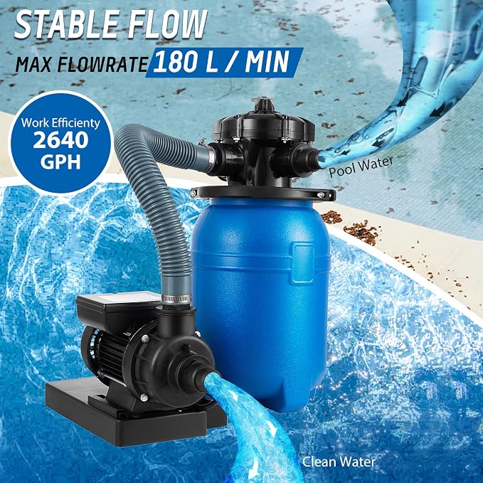 10'' Sand Pool Filter System 10000 Gallon Sand Filter - Image 5