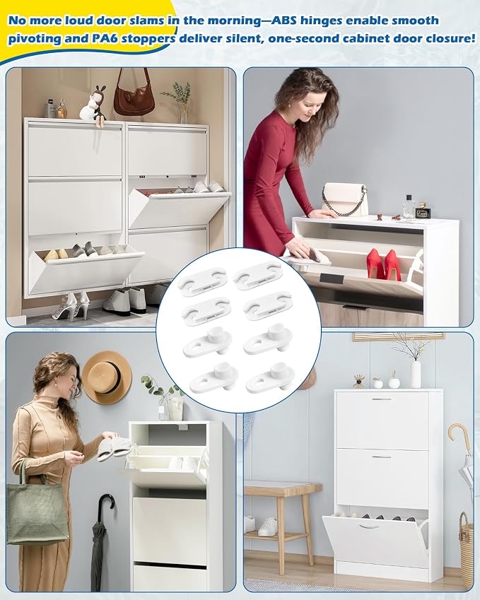 IWIWE 110364 Shoe Cabinet Hinge & 116713 Shoe Cabinet Stopper Compatible - Image 7