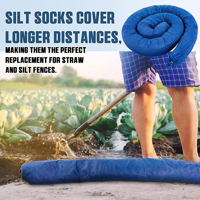 4 Pcs Sediment Filter Erosion Control Blanket Silt Fence Sock - Image 6