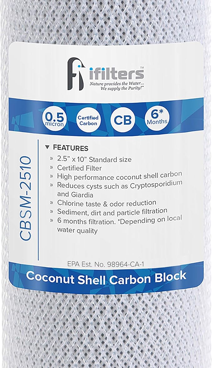 iFilters 0.5-Micron Carbon Block Water Filter – Coconut Shell CTO Drinking - Image 4