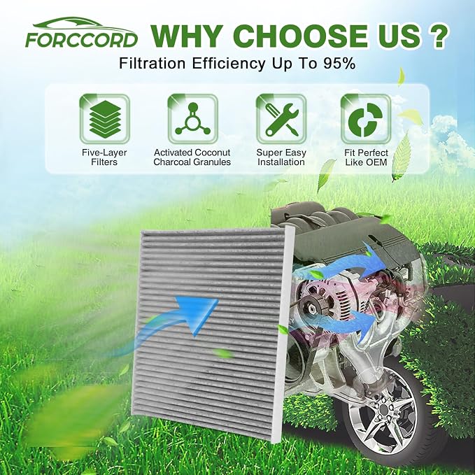 2-Pack Cabin Air Filter Fits for Nissan Altima 2007-2012, Maxima/Murano - Image 2