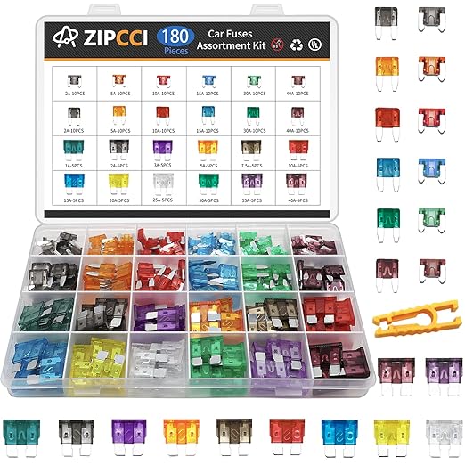ZIPCCI Car Fuses Assortment Kit, Auto Accessories by ZIPCCI