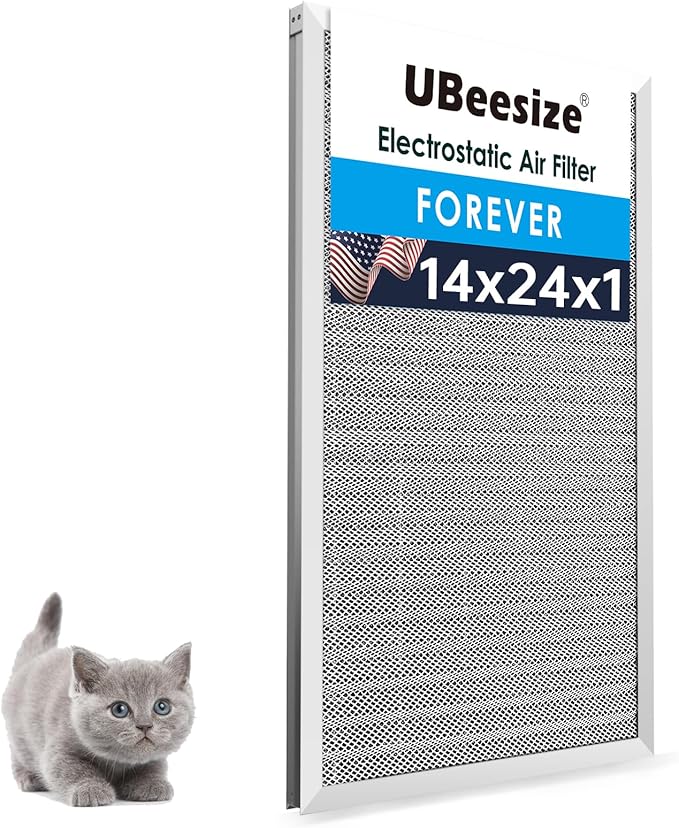 UBeesize 14x24x1 Reusable Electrostatic Air Filter HVAC AC Furnace Filter by UBeesize