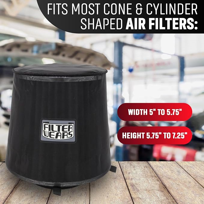 FILTERWEARS F154K Universal Water Repellent Cold Air Intake Pre-Filter - Image 5