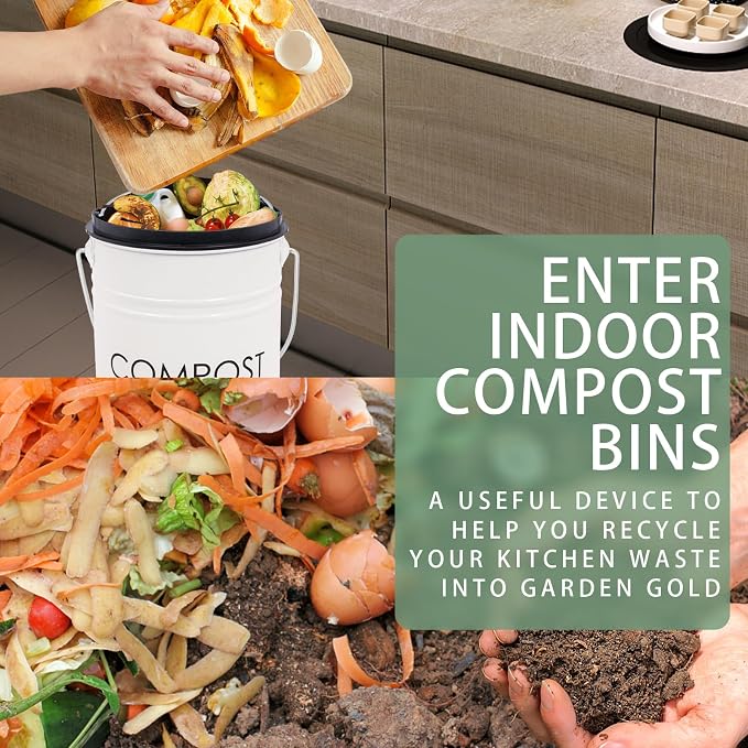Vipush Compost Bin Kitchen Countertop Compost Bin - Image 3