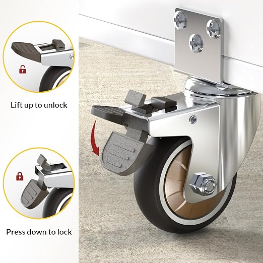 HOLKIE 3 Inch Caster Wheels Heavy Duty - Image 7