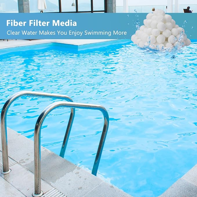 3.08 lbs Pool Filter Balls for Sand Filter Pump, Dry Filter Sand Balls - Image 8