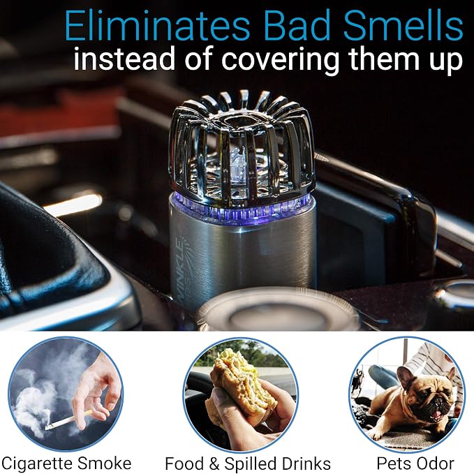 Car Air Purifier Ionizer - 12V Plug-in Ionic Anti-Microbial Car Deodorizer - - Image 2
