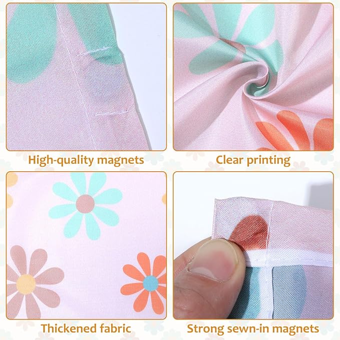 QOUBAI 6 Pcs Fluorescent Light Covers, 4 x 2 Ft Magnetic Light Filters Boho - Image 3