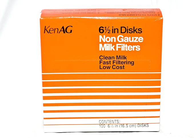 KenAG 6-1/2 in. Disc, Non-Gauze Milk Filter, 100 Discs Per Box by Unknown