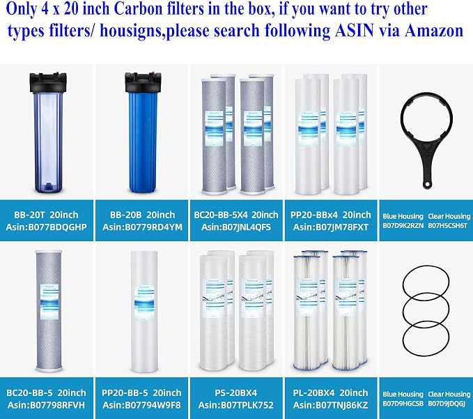 Geekpure 20 Inch Carbon Block Water Filter Reduce Chlorine Taste Odors - Image 8