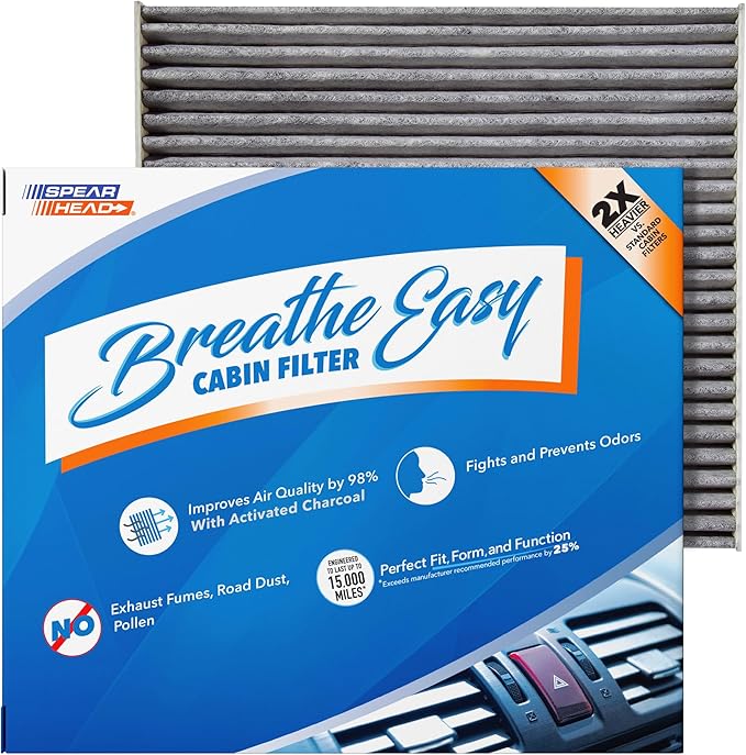 Spearhead Odor Defense Breathe Easy AC & Heater Cabin Filter | Fits 2002-2008 by SPEARHEAD