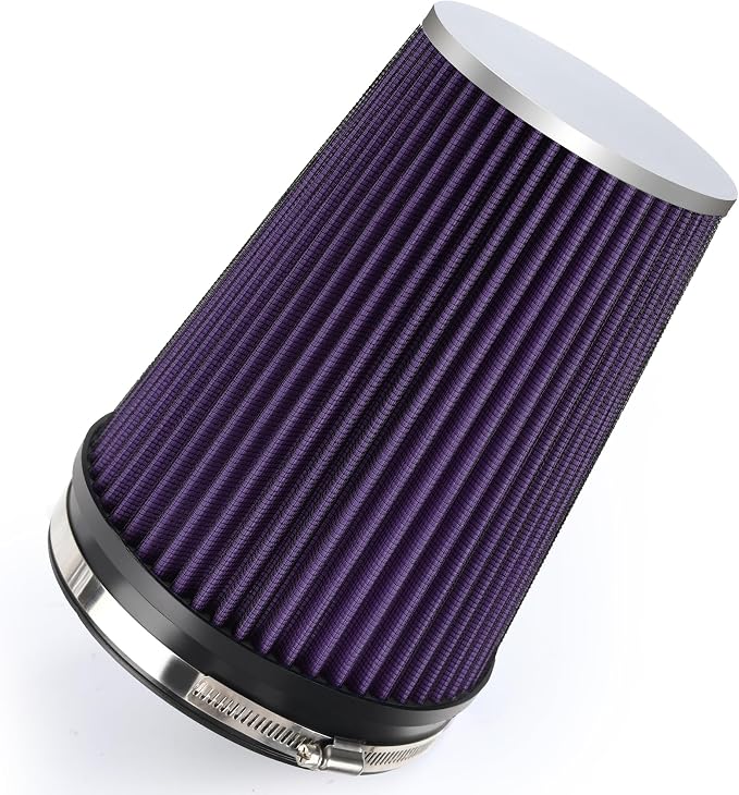 6" 152mm Cold Air Intake Filter Clamp-On Replacement High Flow Inlet Air Filter by DrivewithConfidence