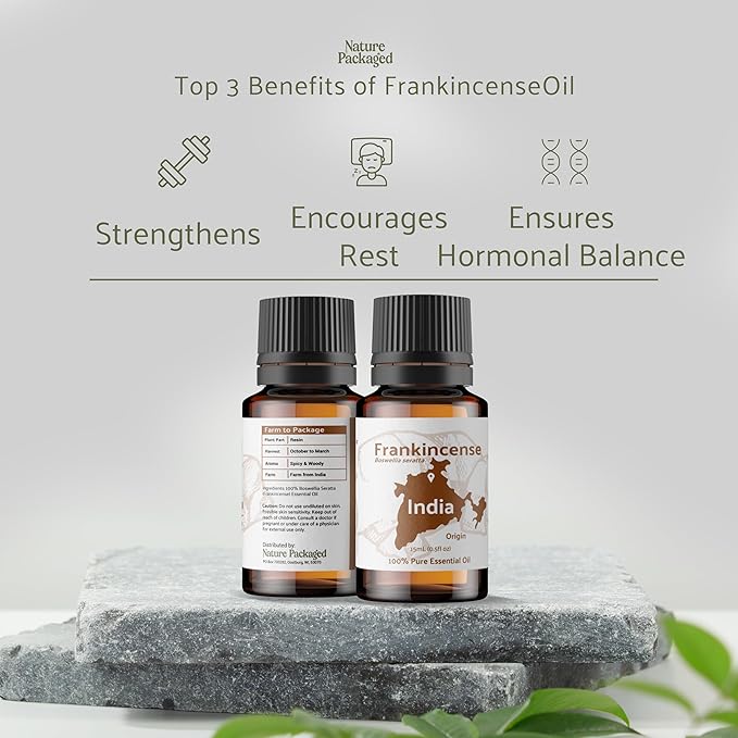 Frankincense Essential Oil - Direct from Madhya Pradesh, India - Pure Essential Oil for Diffusers and Aromatherapy | 100% Pure Therapeutic Grade Natural Aceite de Incienso (8oz)