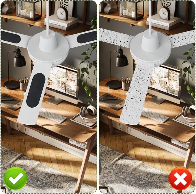 20 Pack Ceiling Fan Filters for Blades, Carbon Fan Blade Filter - Image 3
