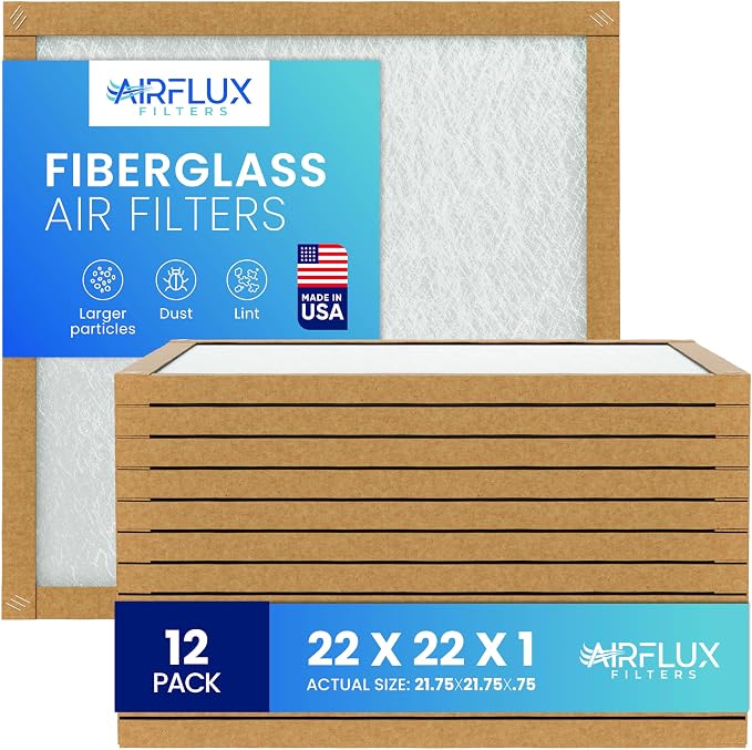 Fiberglass Air Filter -22x22x1Air Filter 12 Pack by Unknown
