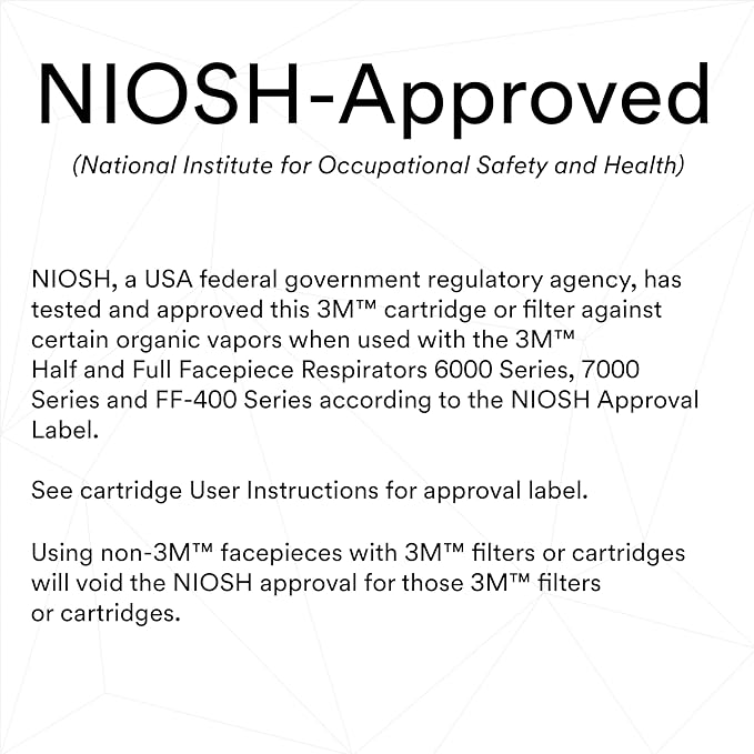 3M P100 Respirator Cartridge/Filter 60923, 1 Pair, NIOSH Approved, Helps - Image 2