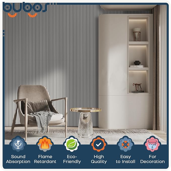 BUBOS 10 Pack Large Acoustic Panels, Decorative Self-Adhesive Acoustical Wall - Image 3