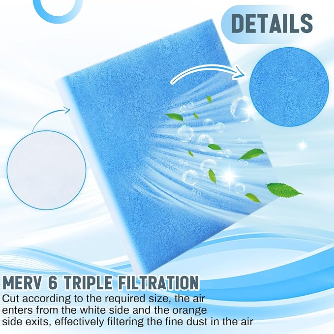 Hahafelt 4 Pcs 10.5 x 10.5 Inches Replacement Filter Pads Compatible - Image 3