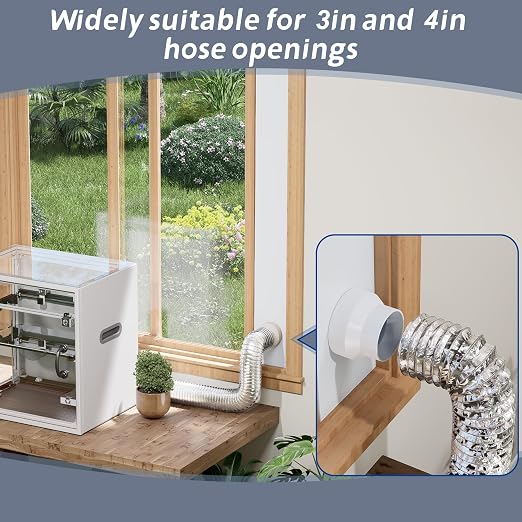 Flamorrow Window Vent Kit with Outdoor Vent Cover Fit - Image 8