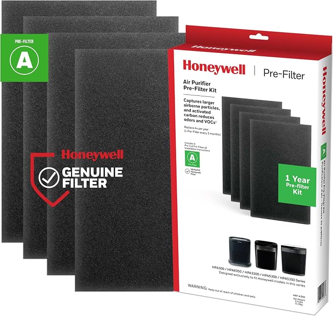 Honeywell HRF-A300 Air Purifier Pre Kit Filter, 4 Piece Set by HoneywellPluggedIn