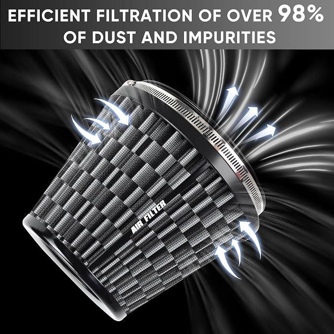 6" 152mm Inlet Cold Air Intake Filter High Flow Honeycomb Top Replacement - Image 4