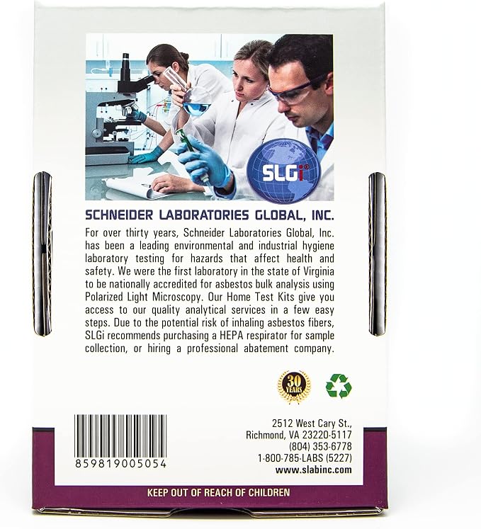 SLGI Home Test Kits Asbestos 1 PK Return Ground Shipping Included - Image 6