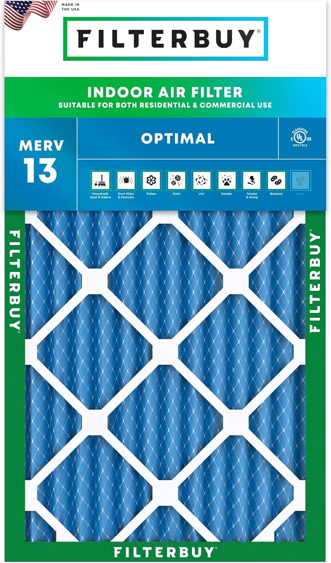 Filterbuy 18x30x2 Air Filter MERV 13 Optimal Smoke & Allergy Defense, by Filterbuy