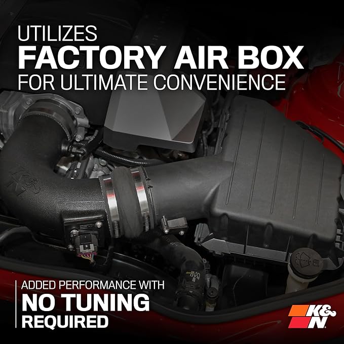 K&N Cold Air Intake System: High-Flow Air Filter, Increase Performance & - Image 6