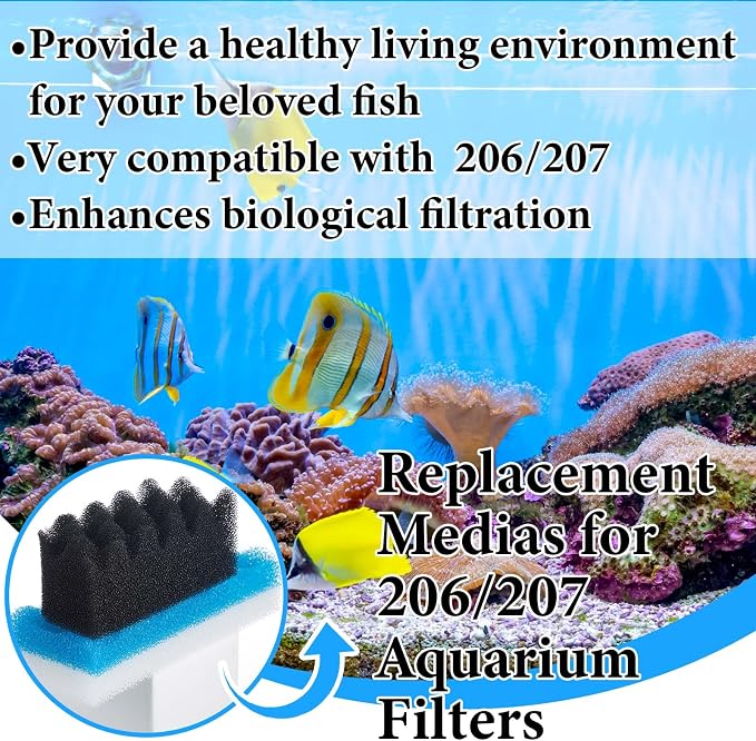 18 Pcs Aquarium Filters Bio Sponge Sets Compatible - Image 4