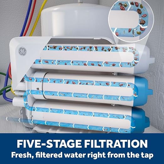 GE 5-Stage Reverse Osmosis Under Sink Water Filtration System - Image 5