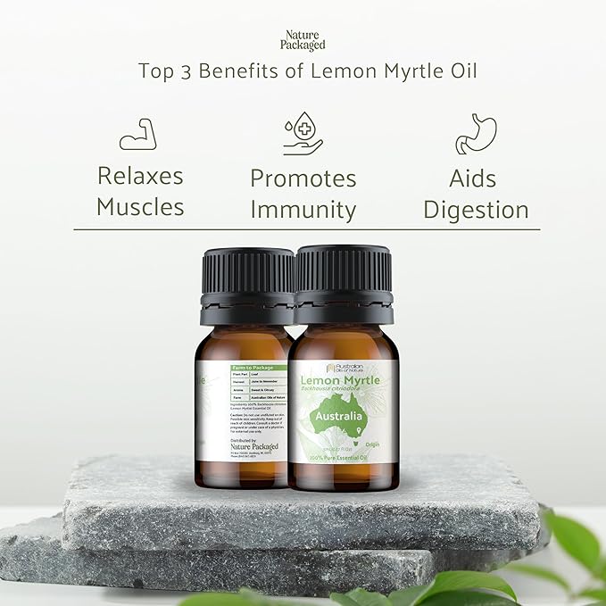 Lemon Myrtle Essential Oil - Experience an Invigorating, Fresh Citrus Aroma - Pure, Undiluted Therapeutic Grade Essential Oil - 2lbs