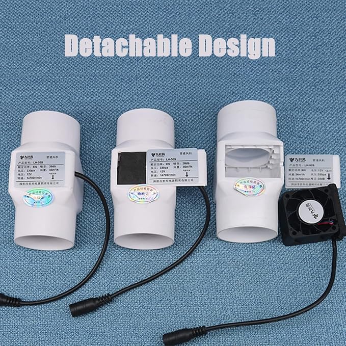 3 Inch Inline Duct Extractor Fan 75Mm 12V Powerful Exhaust Blower Speed - Image 5