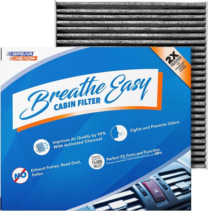 Spearhead Odor Defense Breathe Easy AC & Heater Cabin Filter | Fits Select by SPEARHEAD