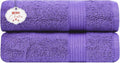 Ample Decor Hand Towel 18 X 28 Inch 600 GSM 100% Cotton, Premium Soft Absorbent - 2 Pcs Purple
