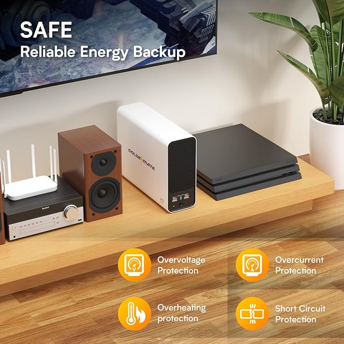 GOLDENMATE 1000VA/800W Lithium UPS Battery Backup and Surge Protector, Backup - Image 7