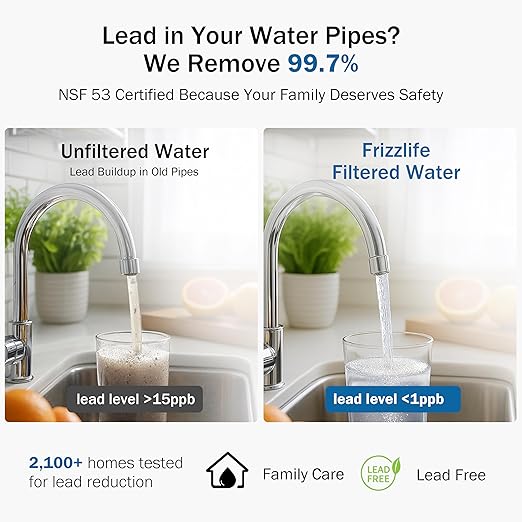 Frizzlife Under Sink Water Filter System-NSF/ANSI 53&42 Certified High Capacity - Image 6