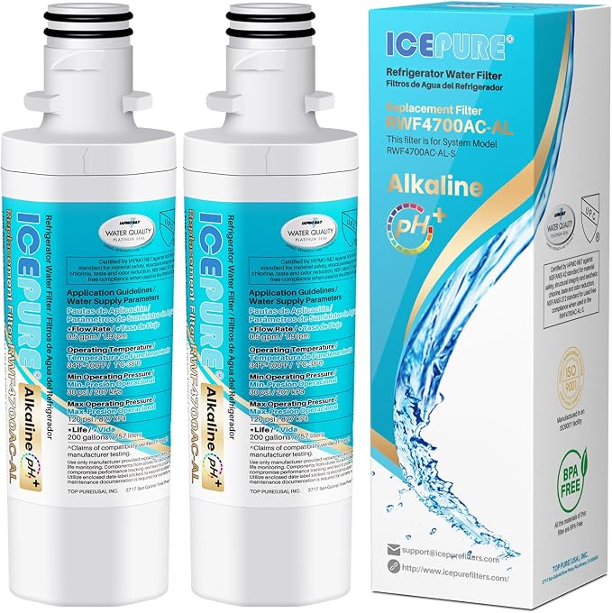 ICEPURE Alkaline LT1000PC Refrigerator Water Filter Replacement by ICEPURE