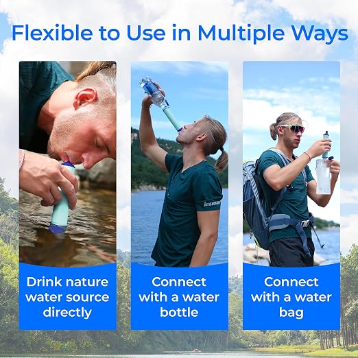 Waterdrop Gravity Water Filter Straw, Camping Water Filtration System, Water - Image 7