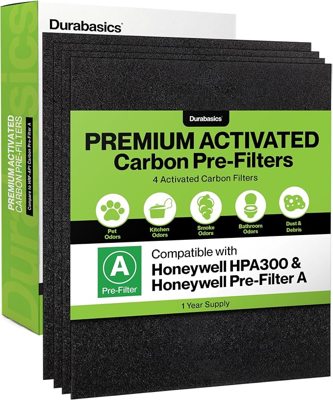 Durabasics 4-Pack Pre-Filters for Honeywell HPA300 Replacement Filters by Durabasics