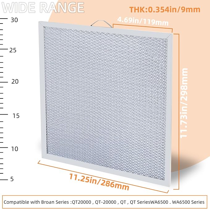 99010316 Range Hood Grease Vent Filter 11 1/4" x 11 3/4" - Image 3