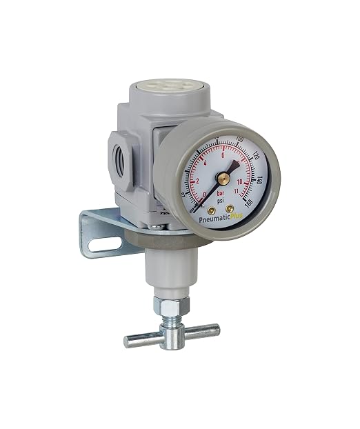 PneumaticPlus SAR200T-N02BG Compressed Air Pressure Regulator 1/4" NPT by PneumaticPlus