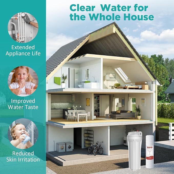 SimPure 5 Micron 10" x 2.5" String Wound Sediment Whole House Water Filter - Image 7